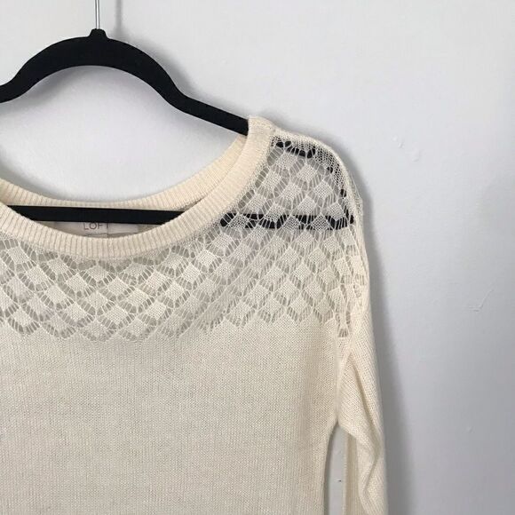 Loft cream colored lightweight sweater - Picture 1 of 7
